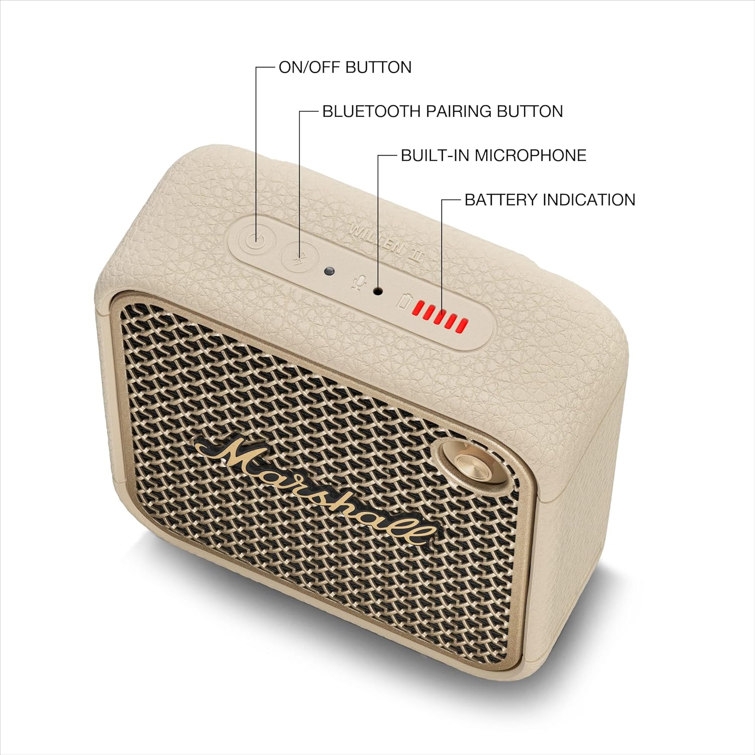 marshall willen ii portable bluetooth speaker with 17+ hours of portable playtime, dust & waterproof marshall willen ii portable bluetooth speaker with 17+ hours of portable playtime, dust & waterproof