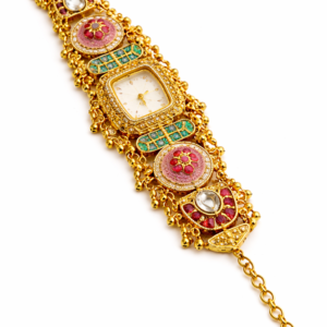 royal kashmiri kundan bracelet watch for women – viral ethnic designer watch