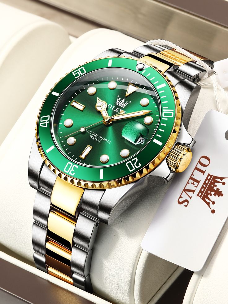 green gold olevs men’s automatic watch green gold olevs men’s automatic watch